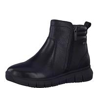 Tamaris COMFORT Damen Stiefeletten ohne Absatz mit Reißverschluss Flach Comfort Fit, Schwarz (Black Nappa), 39 EU