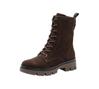 Tamaris Comfort Damen-Stiefeletten Mocca Suede zum Schnüren mit Reißverschluss Braun Größe 38
