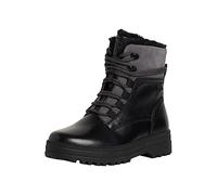 Tamaris COMFORT Damen Stiefeletten zum Schnüren Warm Gefüttert Plateau Comfort Fit, Schwarz (Black Nappa), 37 EU