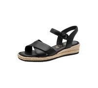 Tamaris COMFORT Damen Wedge/Plat Sand MultiAdjustable BLACK NAPPA 38