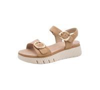 Tamaris Riemchensandale Comfort Leder camel/weiß Damen Größe 41