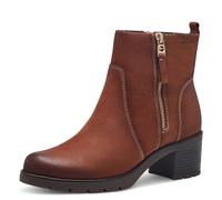 Tamaris COMFORT Damen Winterstiefel mit Absatz aus Leder Gefüttert, Braun (Cognac Nubuk), 37 EU