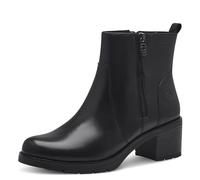 Tamaris COMFORT Damen Winterstiefel mit Absatz aus Leder Gefüttert, Schwarz (Black Nappa), 42 EU