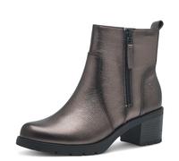 Tamaris COMFORT Damen Winterstiefel mit Absatz aus Leder Gefüttert, Silber (Pewter), 37 EU