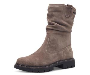 Tamaris COMFORT Damen Winterstiefel ohne Absatz aus Leder Wasserabweisend, Braun (Pepper Suede), 39 EU