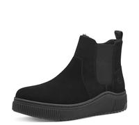 TAMARIS COMFORT Damen Winterstiefel ohne Absatz aus Leder Wasserabweisend, Schwarz (Black), 37 EU