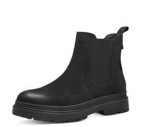 Tamaris COMFORT Damen Winterstiefel ohne Absatz aus Leder Wasserabweisend, Schwarz (Black Nubuk), 41 EU