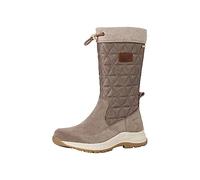 Tamaris COMFORT Damen Winterstiefel ohne Absatz Warm Gefüttert mit Reißverschluss Comfort Fit, Braun (Taupe), 37 EU