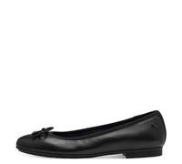 Tamaris Ballerinas 567 Damen aus Leder mit Schleife Schwarz Größe 37