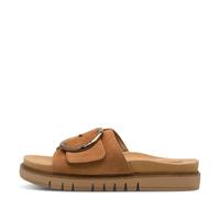 Tamaris Comfort Damen Pantoletten 8-87106 aus Leder Cognac Suede Größe 42