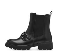 TAMARIS COMFORT Damen Chelsea Boots aus Leder Ungefüttert, Schwarz (Black), 42 EU