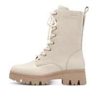 Tamaris Damen-Stiefeletten COMFORT – zum Schnüren mit Reißverschluss, ohne Futter – Offwhite 41