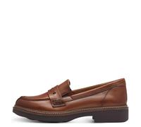 TAMARIS Comfort Damen Slipper aus Leder Elegant, Braun (Cognac), 40 EU