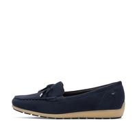 Tamaris Damen Mokassins Comfort M8460044 Leder mit Schleife Navy Suede Größe 39