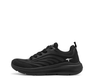 TAMARIS COMFORT Damenschuhe Sportliche Schnürer BLACK BLACK - Gr. - 37