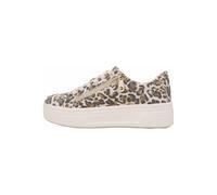 Tamaris Comfort Damen Plateau Sneaker mit Reißverschluss Low Top, Mehrfarbig (Leopard), 36 EU