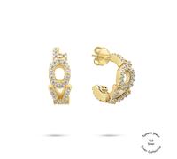 Tamaris Damen Creolen TJ-0708-E-22 aus 925 Silber in IP Gold