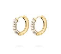 Tamaris Creolen TJ-0671-E-22 – Edelstahl IP Gold, Glitter Donuts – Damen