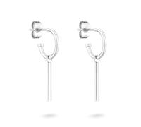 Tamaris Creolen Ohrringe für Damen, Damen Ohrschmuck mit aushängbaren Anhängern, wasserfest aus Edelstahl