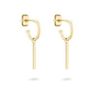 Tamaris Creolen Ohrringe für Damen, Damen Ohrschmuck mit aushängbaren Anhängern, wasserfest aus Edelstahl