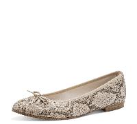 Tamaris Damenschuhe Ballerinas BEIGE SNAKE BEIGE SNAKE - Gr. - 38