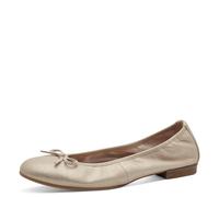 Tamaris Damen Klassische Ballerinas, Frauen Flats,Ballerina-Schuhe,Ballett-Schuhe,Ballet-Flats,flach,Ausgehschuhe,Abendschuhe,Champagne,39 EU