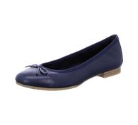 Tamaris Damen Ballerina Leder flach Blau Größe 40