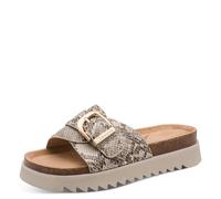 Tamaris Damenschuhe Klassische Pantoletten BEIGE SNAKE BEIGE SNAKE - Gr. - 37