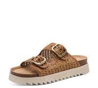 Tamaris Pantolette 96919736-41, Damen, Gr. 41, cognac, Bast, Lederimitat, vegan