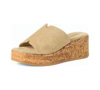 Tamaris Da.-Pantolette für Damen, beige, Größe 39 EU