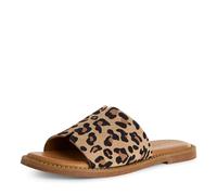 Tamaris Lederslides mit strukturierter Sohle in Beige, Größe 40