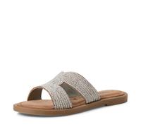 Tamaris Damen Mules Pantoletten Leder Sommer; SILVER GLAM/metallic; 37 EU