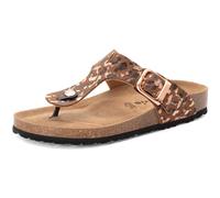 Zehentrenner TAMARIS "CORRA", Damen, Gr. 38, cognac, leo, Gummi, Lederimitat, Schuhe Zehentrenner, Sommerschuh, Schlupfschuh mit angenehmen Zehensteg (48198011-38) cognac, leo