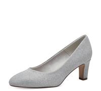 Tamaris Damenpumps Silver Glam – vegan, metallic – Größe 39