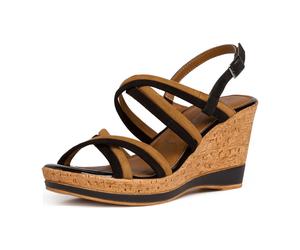Tamaris Da.-Sandalette 1-1-28009-24/471 TAN/BLACK FS 2020 für Damen, beige, Größe 39 EU