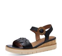 Tamaris Sandalette 1-28258-44-805 Leder Keilabsatz Blau Damen Gr. 37 EU