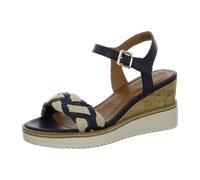 Tamaris Leder-Keilsandaletten in Dunkelblau - 58% | Größe 38 | Damen Sandalen