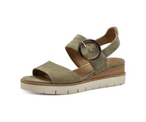 Tamaris Da.-Sandalette für Damen, grün, Größe 36 EU