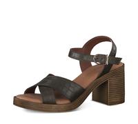 Tamaris Leder-Sandaletten in Grün - 43% | Größe 37 | Damen Sandalen