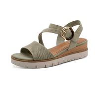Tamaris Damen Keilsandalen, Frauen Sandalen,TOUCHit-Fußbett,Pass-Form,Pepper,Pflege-leicht,qualitaet,robust,stabil,trage-Komfort,SAGE,39 EU