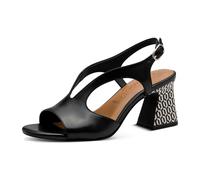 Tamaris Damen Sandalette mit Blockabsatz Leder, schwarz, 39 EU