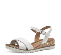 Tamaris Damen Plateau-Sandalen M2810642 Vegan Keilabsatz Weiß Gr. 36