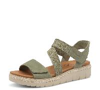 Sandale TAMARIS Gr. 42, grün (mintgrün) Damen Schuhe Plateau Sandaletten Sommerschuh, Sandalette, Plateauabsatz, mit Klettverschluss (15680241-42)