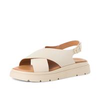 Riemchensandale TAMARIS "Tamaris Sandalen Leder", Damen, Gr. 37, weiß (ivory), Leder, Schuhe Riemchensandale (11300509-37) ivory