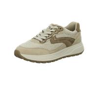 Tamaris Damen-Schnürer Beige Suede Größe 40