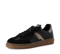 Tamaris Plateausneaker 74680357 – Leder/Lederimitat, schwarz/silberfarben – Damen Gr. 36