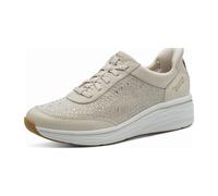 Tamaris Slip-On Sneaker 20112647 Damen Beige (Creme) Gr. 38 Textil/Lederimitat vegan Keilabsatz