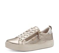 Tamaris Comfort Damen Sneaker flach mit Reißverschluss Freizeit, Gold (Lt Gold), 39 EU