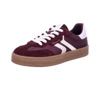 Tamaris Damen-Sneaker Bordeaux-Rot-Beige 40