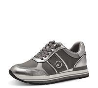 Plateausneaker TAMARIS Gr. 36, grau (grau kombiniert) Damen Schuhe Sneaker Freizeitschuh, Halbschuh, Schnürschuh in veganer Verarbeitung (76149326-36)